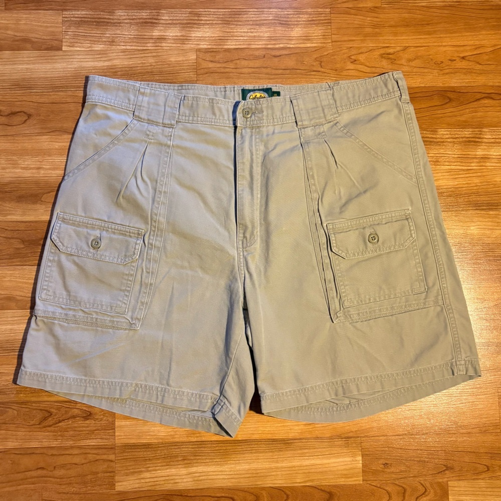 Cabela's Men's Cargo Khaki Shorts Size 38 Regular Fisherman Outdoor Hiking